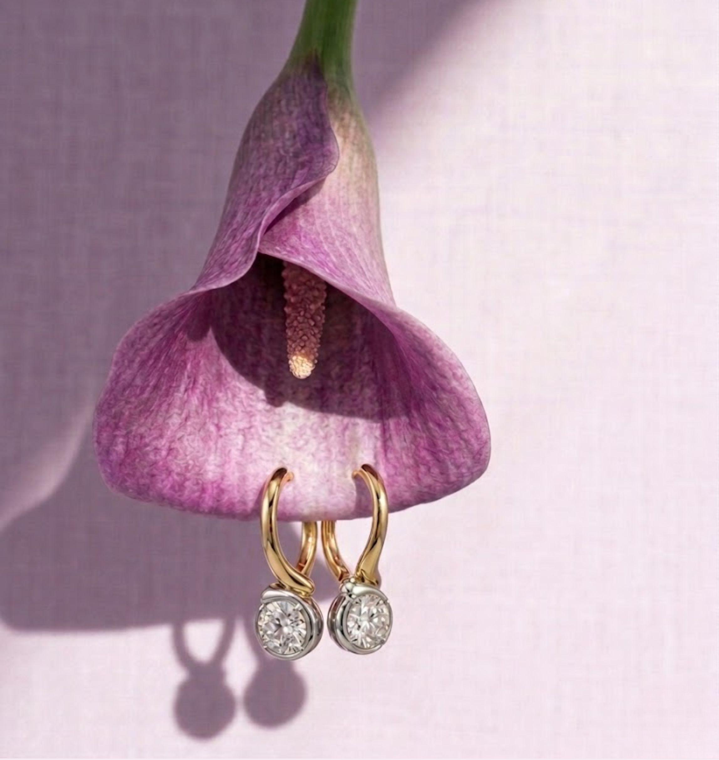 CALLA LILY DROP EARRINGS