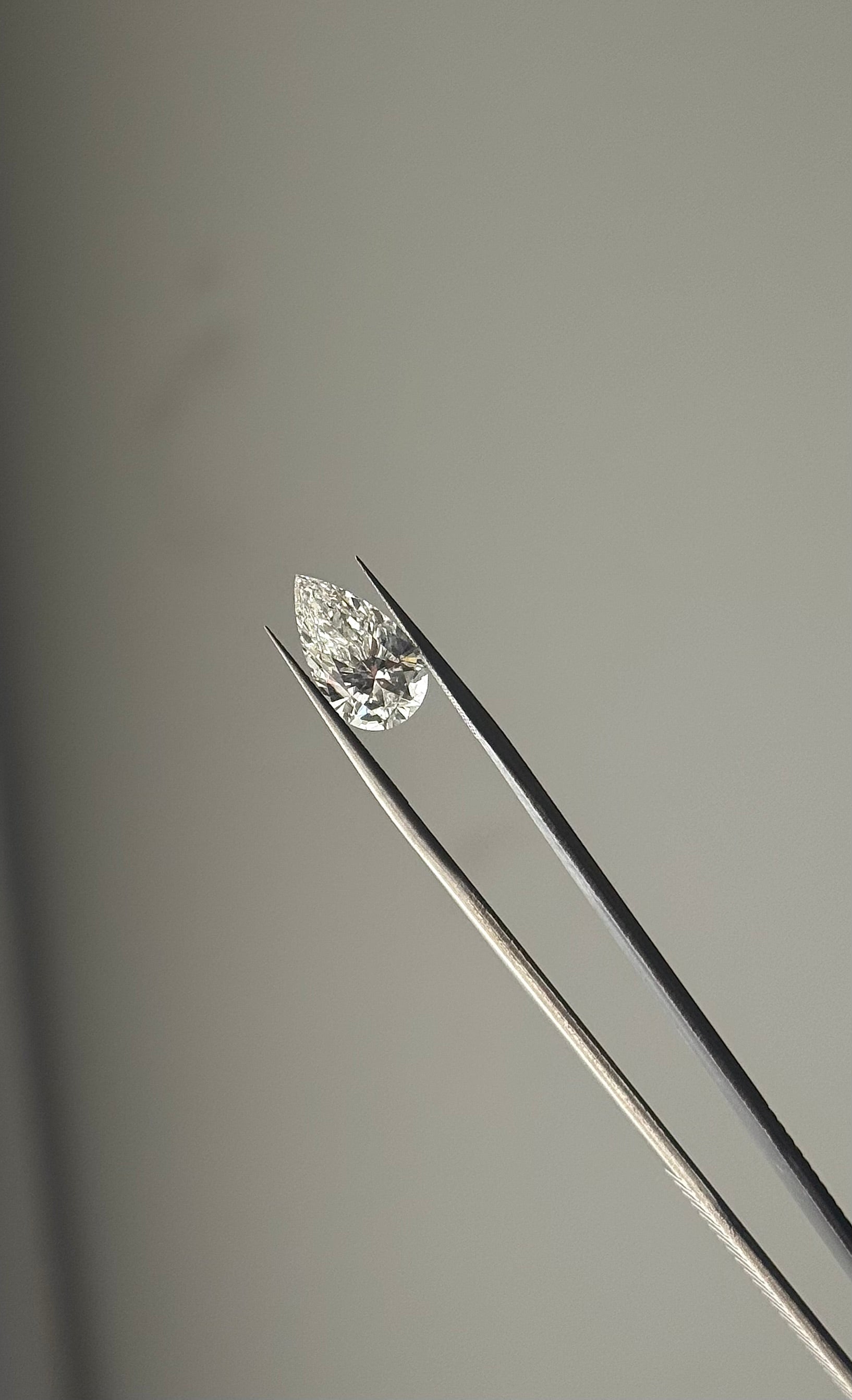 4.07ct Elongated Pear Diamond